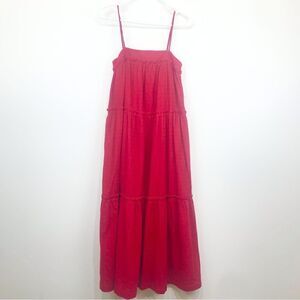Sugar + Lips Red Tiered Sundress